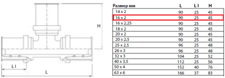 Пресс-тройник 16х16х16