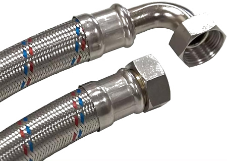 Подводка гибкая ГИГАНТ с латунной гайкой 1" вн-вн угловая - 80 см